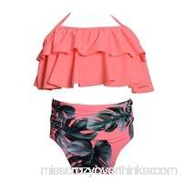 Dan Ching Girls Kids Two Pieces Swimsuit Bikini Orange B07DPB9BKH